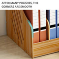 Wooden Desktop Storage Rack with File Slots and Drawer - Black - view 5