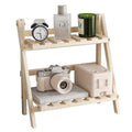 Wooden Double-Layer Desktop Storage Rack - 33 x 17.5 x 34.8 cm - view 2