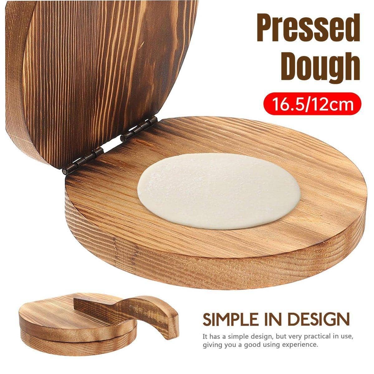 Wooden Dumpling Wrapper Maker Hand Press Dough Roller - 12 cm - view 2