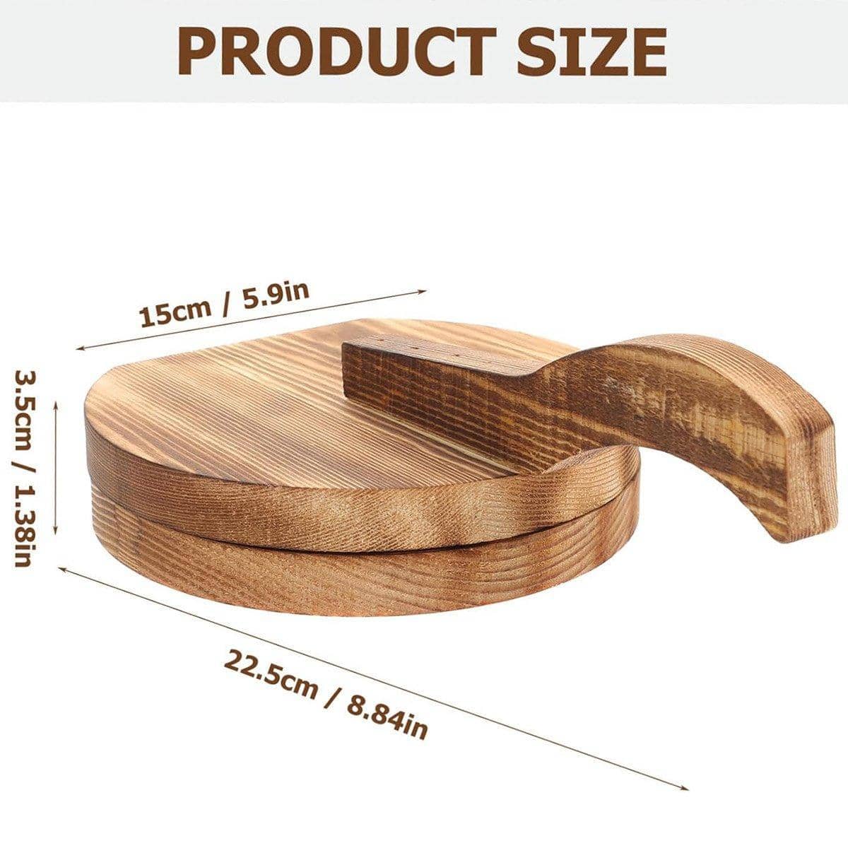 Wooden Dumpling Wrapper Maker Hand Press Dough Roller - 12 cm - view 4