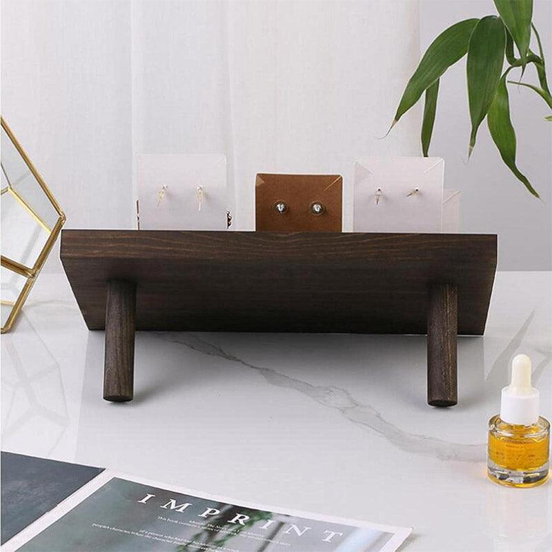 Wooden Earrings and Studs Display Rack Jewellery Stand, 3-Piece Set - Brown - view 11