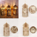 Wooden Eid LED Night Light Lantern - Kaaba and Ramadan Lettering - view 5