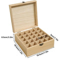 Wooden Essential Oil Storage Box with 25 Compartments and Metal Latch - view 3
