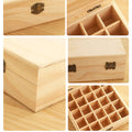 Wooden Essential Oil Storage Box with 25 Compartments and Metal Latch - view 5