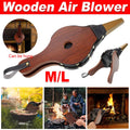 Wooden Fireplace Hand Bellows Manual Air Blower Fan for Wood Stove Fire - Medium, 39 cm - view 2