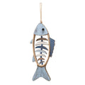 Wooden Fish Wall Hanging Decor, Nautical Style - Head and Tail Fish Bones
