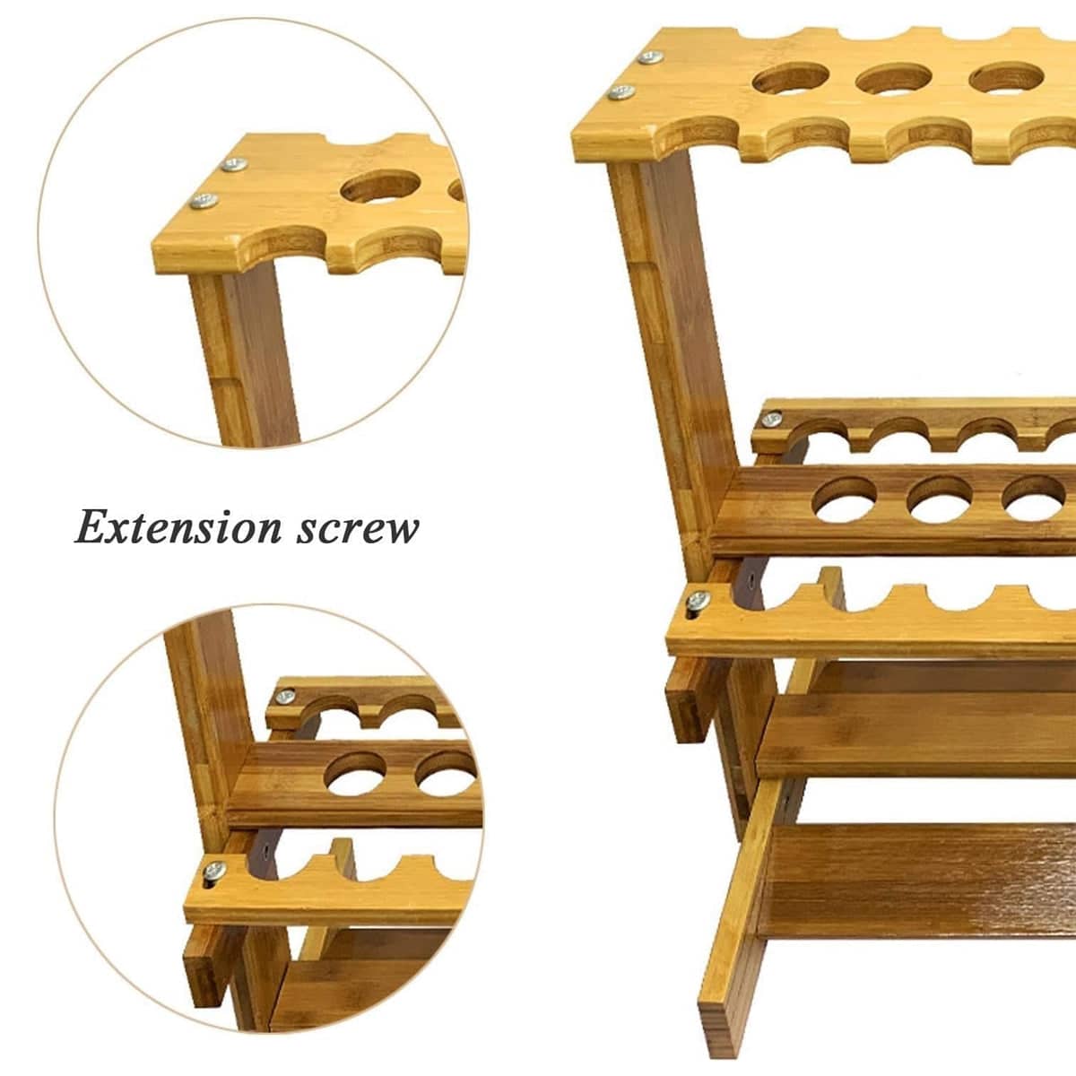 Wooden Fishing Rod Display Rack, Bamboo Storage Stand for 21 Rods, Garage and Shop Organiser - view 5