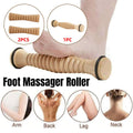 Wooden Foot Massage Roller with Ribbed Barrel - 22 x 4 x 4 cm - view 2