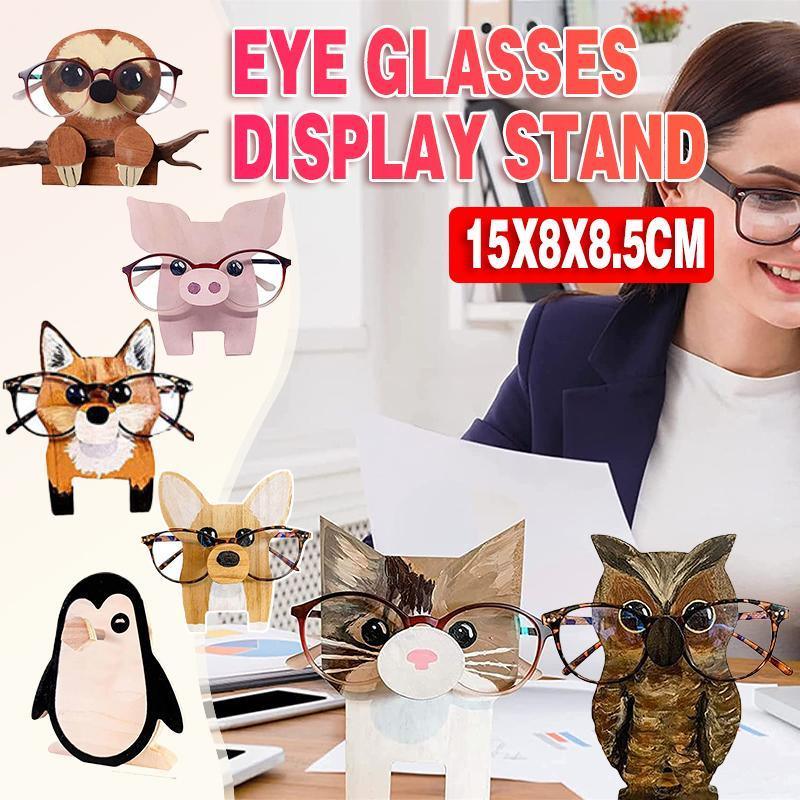 Wooden Glasses Display Stand Rack Holder - Pig Design - view 2