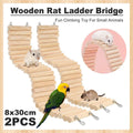 Wooden Hamster Bridges with Cage Hooks, 30 x 8 cm, Pack of 2