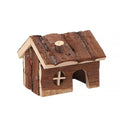 Wooden Hamster House Pet Nest Durable Small Animal Shelter - Small (15 x 11 x 12 cm)
