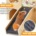 Wooden Hamster House with Stairs and Removable Mat, Small Pet Hut - view 4