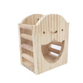 Wooden Hay Feeder with Food Bowl for Rabbits, Guinea Pigs and Small Pets - view 2