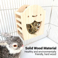 Wooden Hay Feeder with Food Bowl for Rabbits, Guinea Pigs and Small Pets - view 4