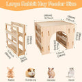 Wooden Hay Feeder Three in One with Hideout and Tunnel for Rabbits and Guinea Pigs - view 3