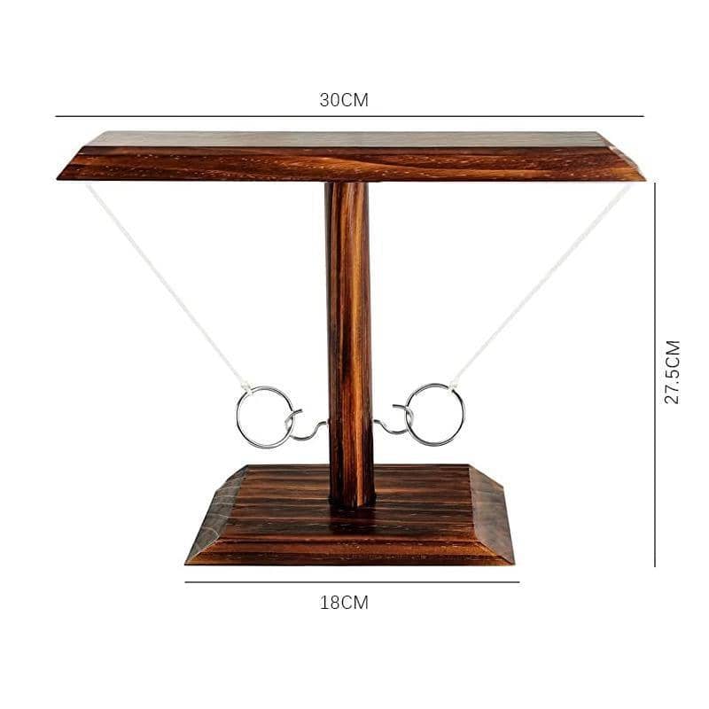 Wooden Hook and Ring Toss Game for 2 People, Party and Bar Drinking Toy - view 3