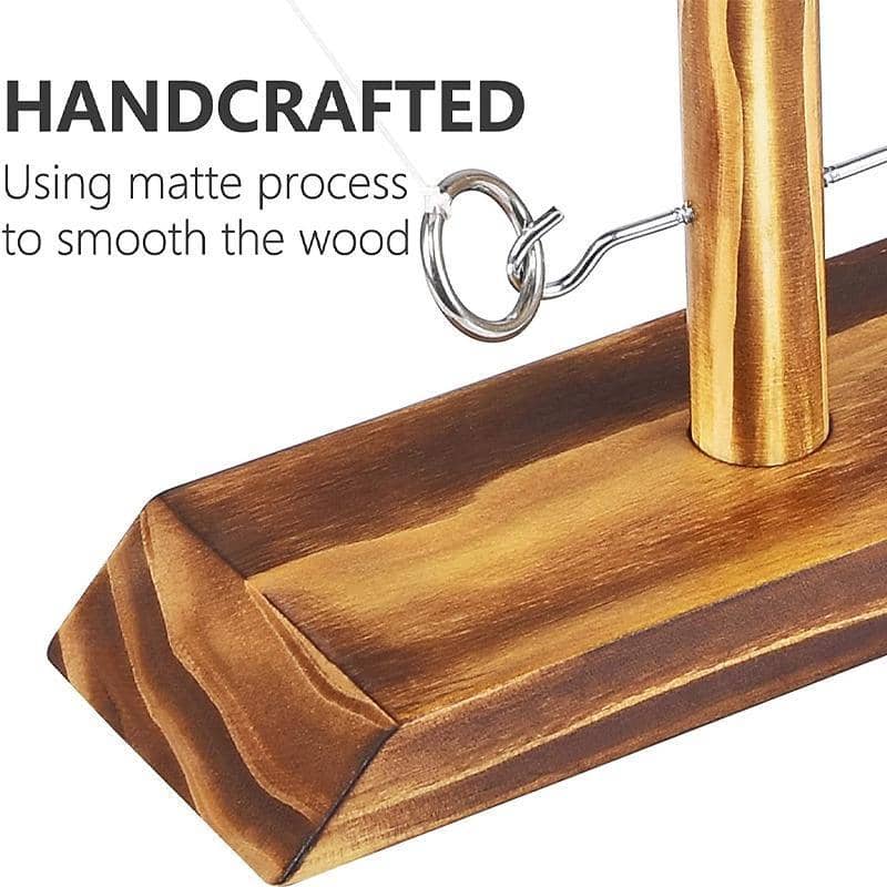 Wooden Hook and Ring Toss Game for 2 People, Party and Bar Drinking Toy - view 4