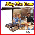 Wooden Hook and Ring Toss Game with Shot Ladder, Indoor and Outdoor