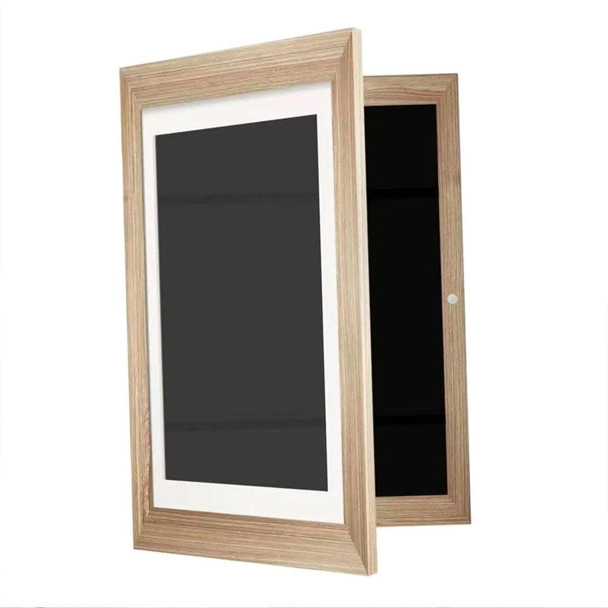 Wooden Kids Art Frame Display Holds up to 150 Pictures, Front Loading - view 2