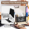 Wooden Magazine Rack Standing Book Storage Shelf for Home Office - Leaf Cutout - view 5