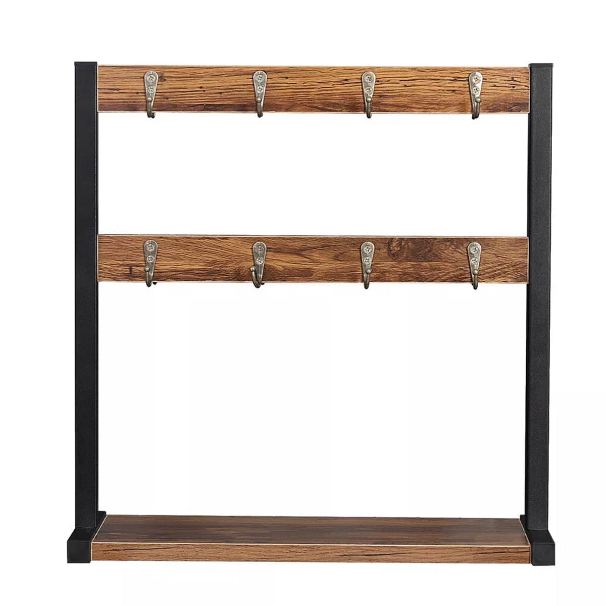 Wooden Mug Rack Double Layer Rotating Coffee Cup Display Stand - view 2
