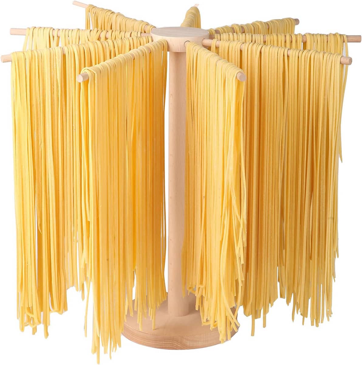 Wooden Noodle Drying Rack for Kitchen, Pasta Hanger in Natural Wood - view 2