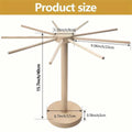 Wooden Noodle Drying Rack for Kitchen, Pasta Hanger in Natural Wood - view 3
