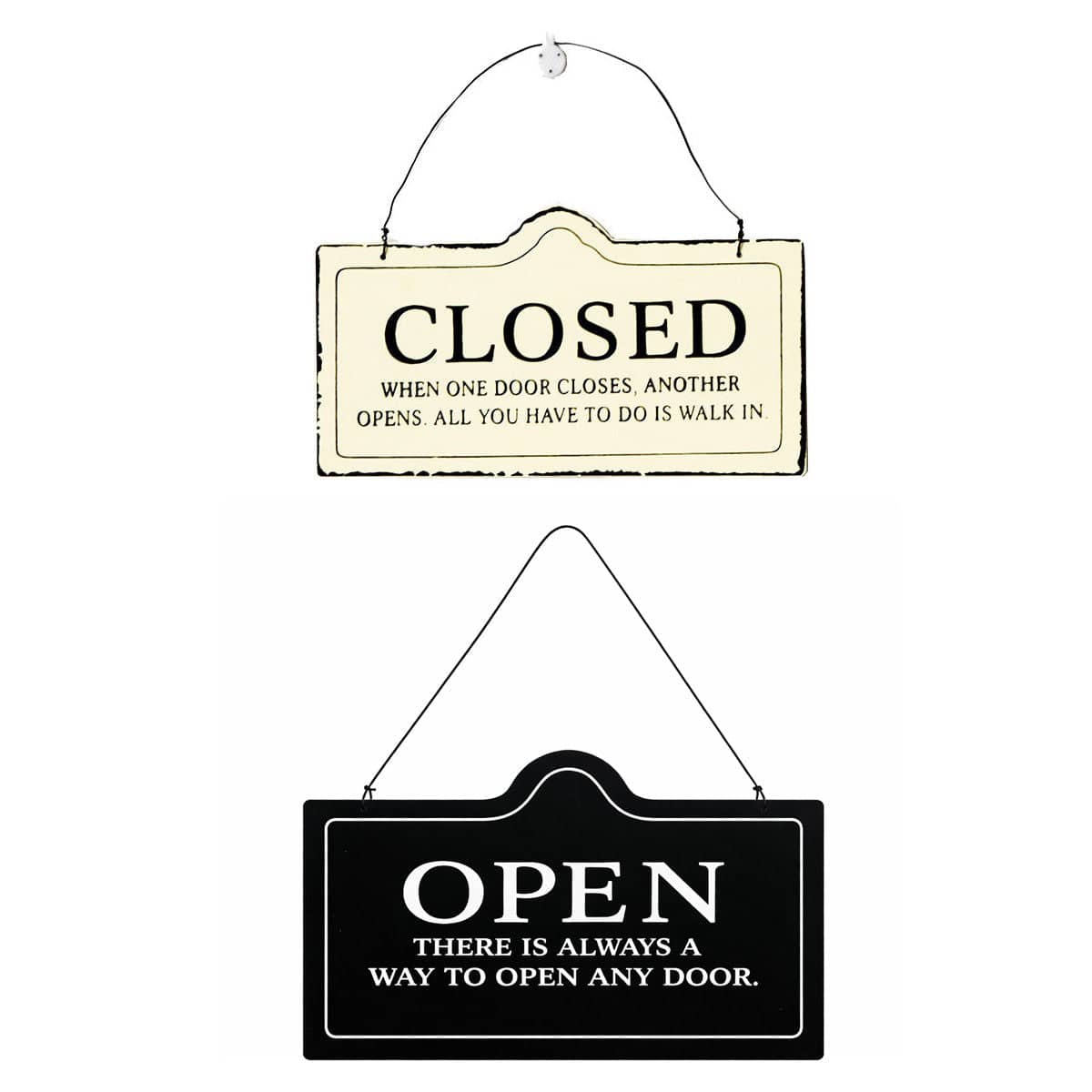 Wooden Open Closed Hanging Shop Signs 2 Pack 20 x 10 cm - view 2