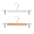 Wooden Pants Hangers with Adjustable Clips, Pack of 10 - White - view 3