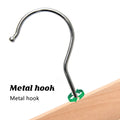 Wooden Pants Hangers with Adjustable Clips, Pack of 10 - White - view 5