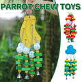 Wooden Parrot Chew Toy with Bell, Banana Shape - 22 Inch (56cm) - view 2