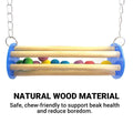 Wooden Parrot Swing Toy with Hanging Chains for Budgies, Cockatiels and Parrots - view 4