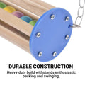 Wooden Parrot Swing Toy with Hanging Chains for Budgies, Cockatiels and Parrots - view 5