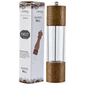 Wooden Pepper and Salt Mill with Adjustable Coarseness - 6 Inch (17.2 cm)