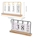 Wooden Perpetual Desk Calendar with Flip Cards - Black - view 4