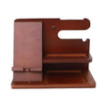 Wooden Phone Holder and Desk Organiser with Storage Compartments - view 2