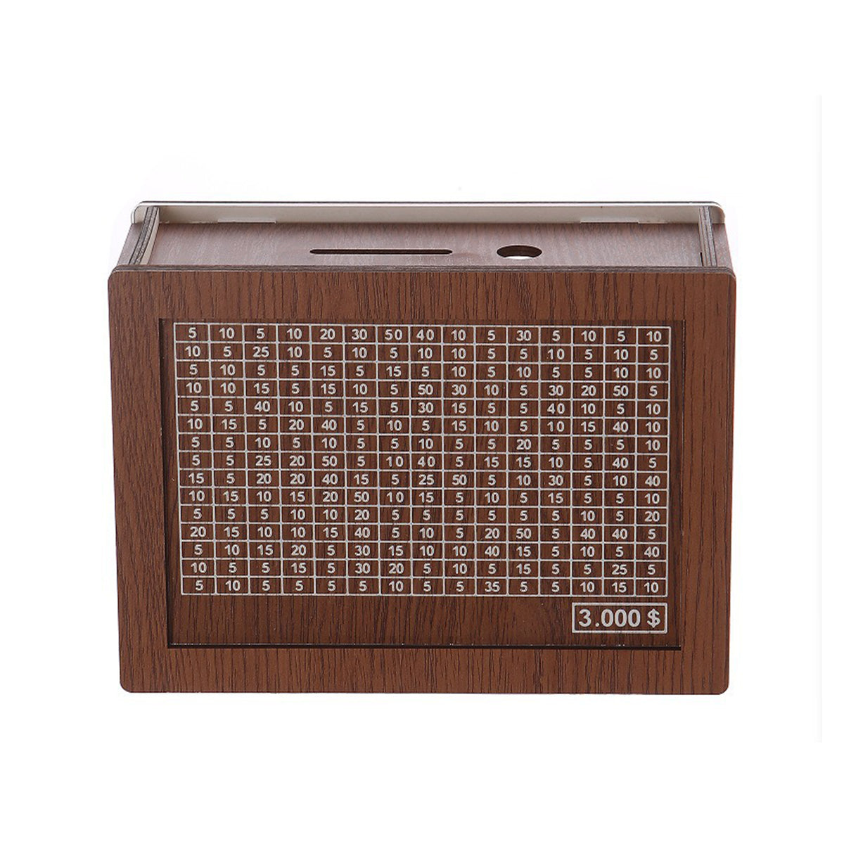 Wooden Piggy Bank with Savings Counter - 3000