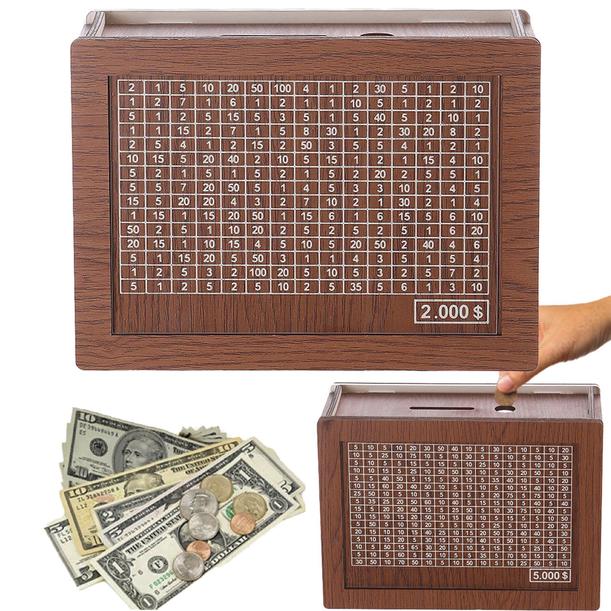 Wooden Piggy Bank with Savings Counter - 3000 - view 17