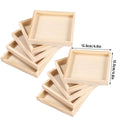Wooden Puzzle Block Trays Educational Toy Matching Game with Solid Wood, Pack of 10 - view 3