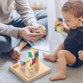 Wooden Puzzle Block Trays Educational Toy Matching Game with Solid Wood, Pack of 10 - view 4