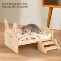 Wooden Rabbit Bed, Small Animal Pet Cot with Ladder for Indoor Use - view 5