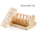 Wooden Rabbit Hay Feeder with Carrot Holes and Pellet Tray - view 5