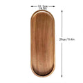 Wooden Serving Tray Set for Cakes and Snacks - Pack of 8, 29 x 10.5 cm - view 3