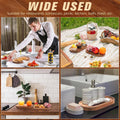 Wooden Serving Tray Set for Cakes and Snacks - Pack of 8, 29 x 10.5 cm - view 4