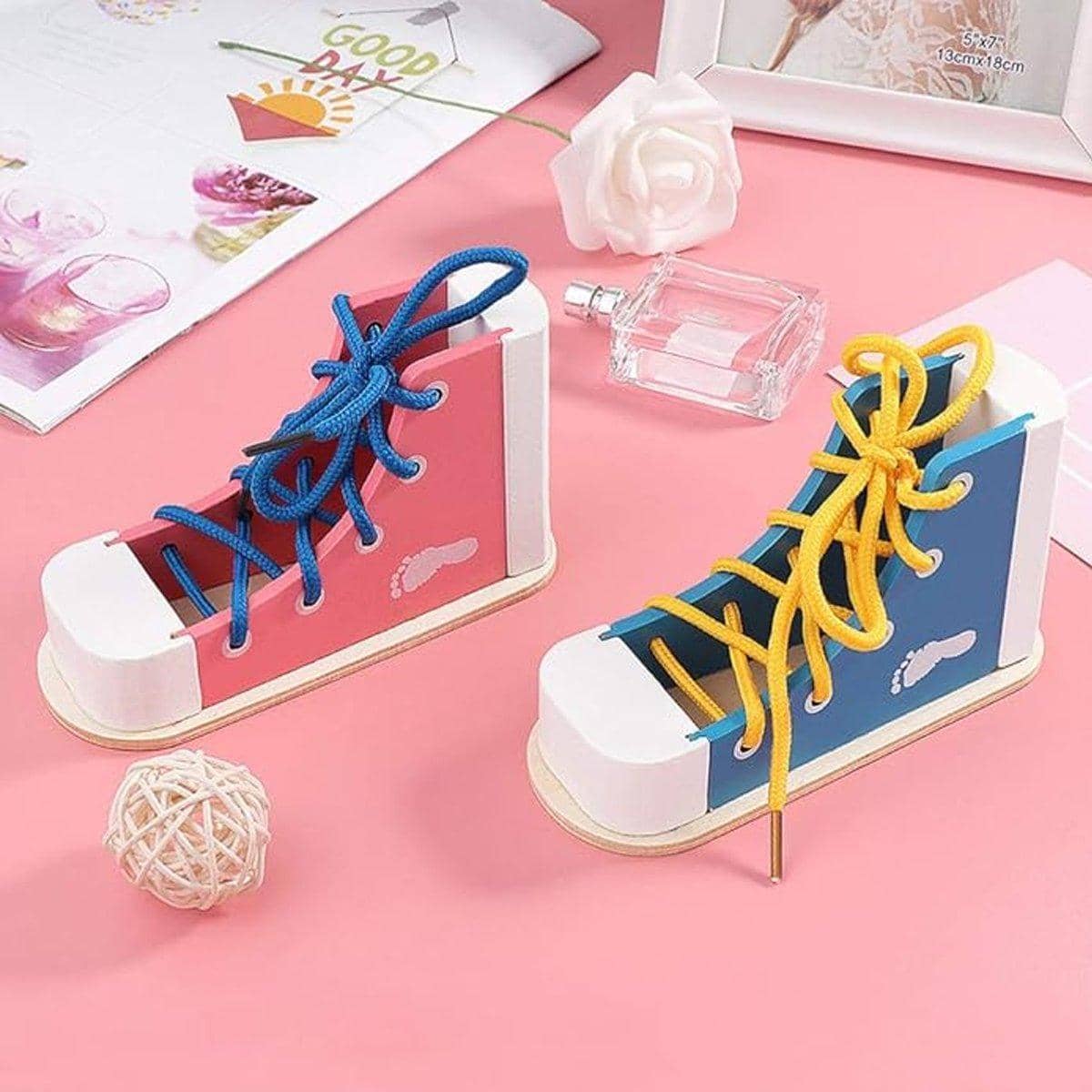 Wooden Shoelace Learning Toy for Early Learning, Pack of 2 - view 4