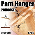 Wooden Skirt and Trouser Clips - Light Wood, Pack of 5 - view 2
