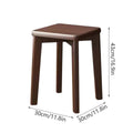 Wooden Square Bench Stool, Rounded Design, 30 x 30 x 43 cm for Garden and Patio - view 3