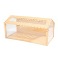 Wooden Transparent Hamster Cage for Small Pets with Clear Panels - view 2