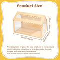 Wooden Transparent Hamster Cage for Small Pets with Clear Panels - view 3