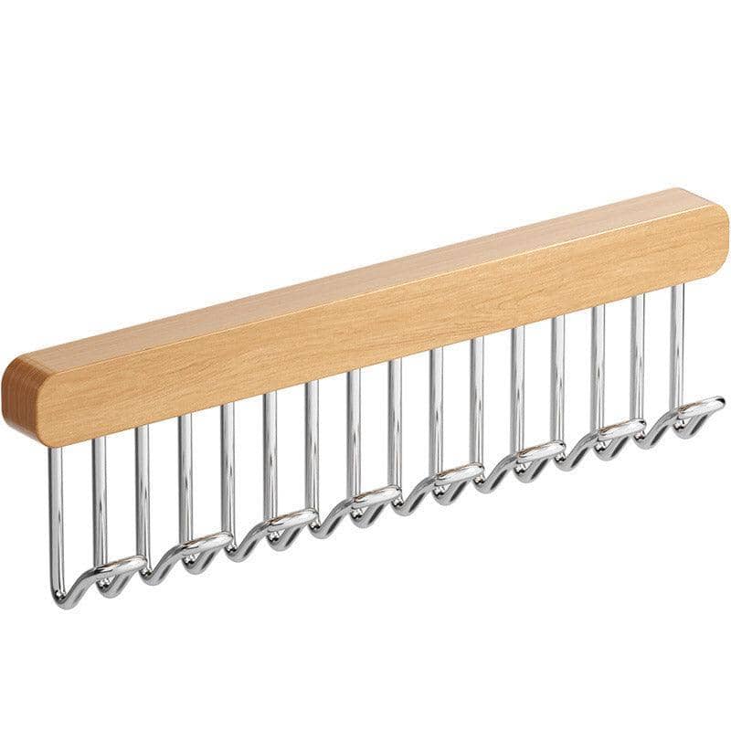 Wooden Wall Hook Rack with 8 Hooks - view 2